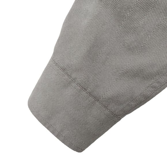 Marc Edwards Mens Sueded Luxe Shirt Large Light Brown Button Up Long Sleeve - Picture 7 of 12